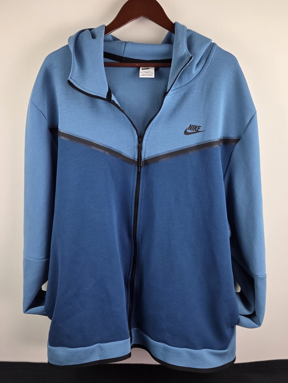 Nike Tech Fleece Hoodie Mens 4XLT Dutch Blue Full Zip CU4489-469